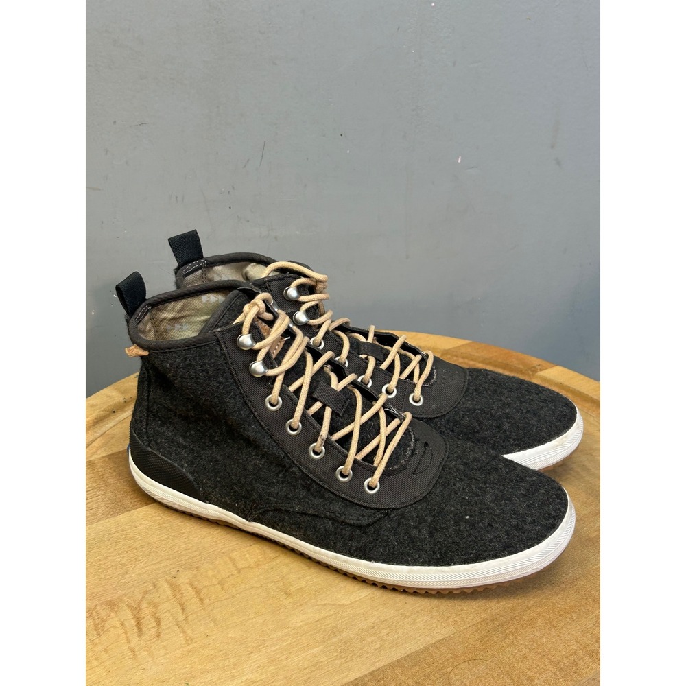 Keds Sneakers Womens 8.5 Charcoal Grey WF59279 High Top Wool Blend Lace Up